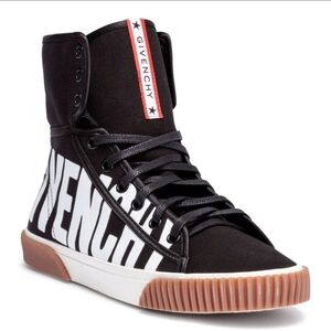 Givenchy Boxing Cotton Canvas Graphic Logo Sneakers Black